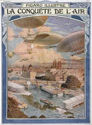 De verovering van de lucht, omslagillustratie voor 